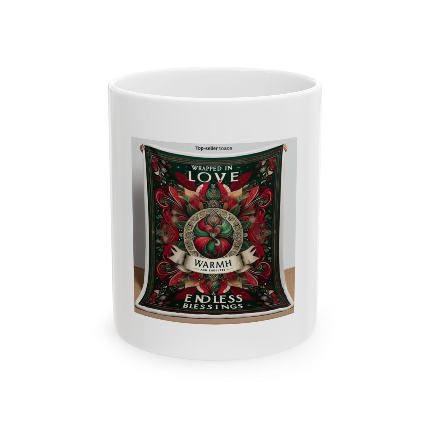 Wrapped in Love Ceramic Mug - Warmth & Endless Blessings