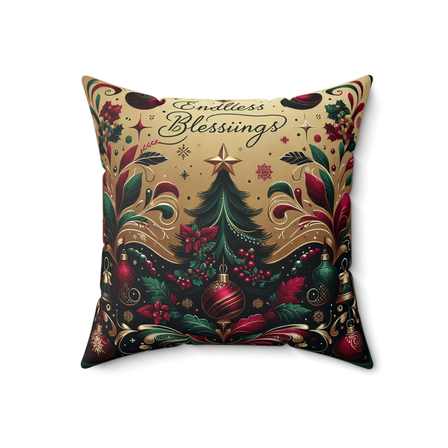 Endless Blessings Decorative Pillow - Festive Holiday Home Accent