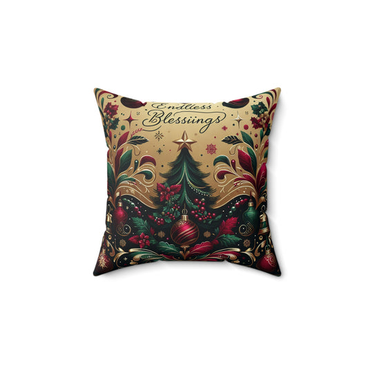 Endless Blessings Decorative Pillow - Festive Holiday Home Accent