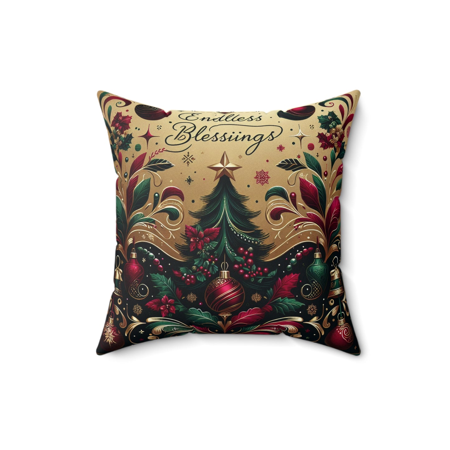 Endless Blessings Decorative Pillow - Festive Holiday Home Accent