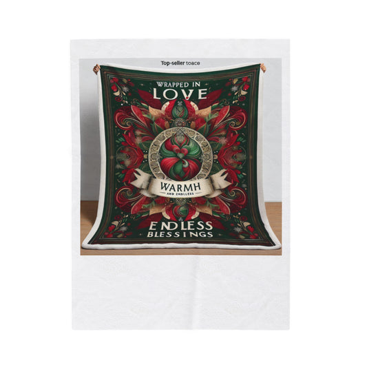 Love & Warmth Velveteen Plush Blanket - Endless Blessings Home Comfort