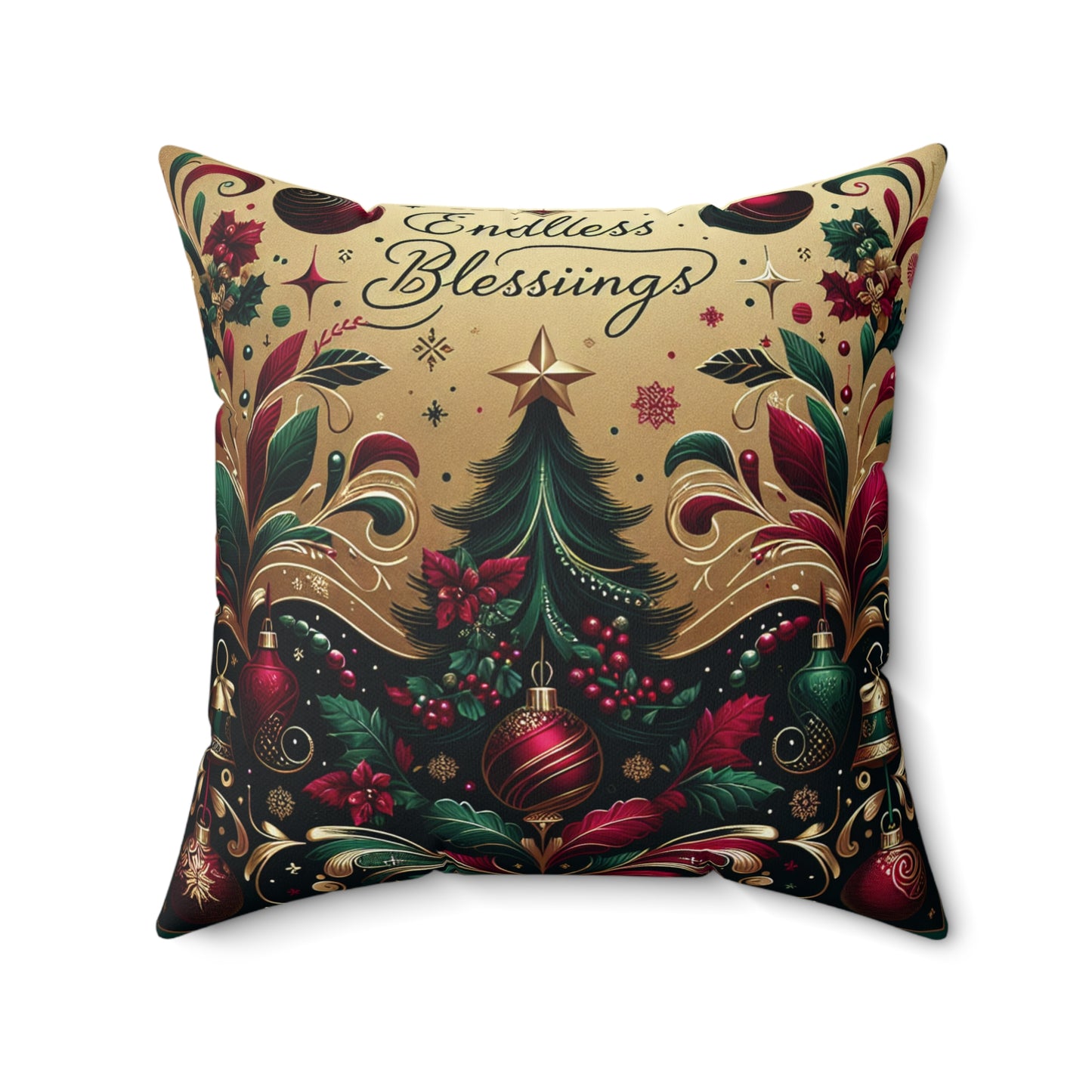 Endless Blessings Decorative Pillow - Festive Holiday Home Accent